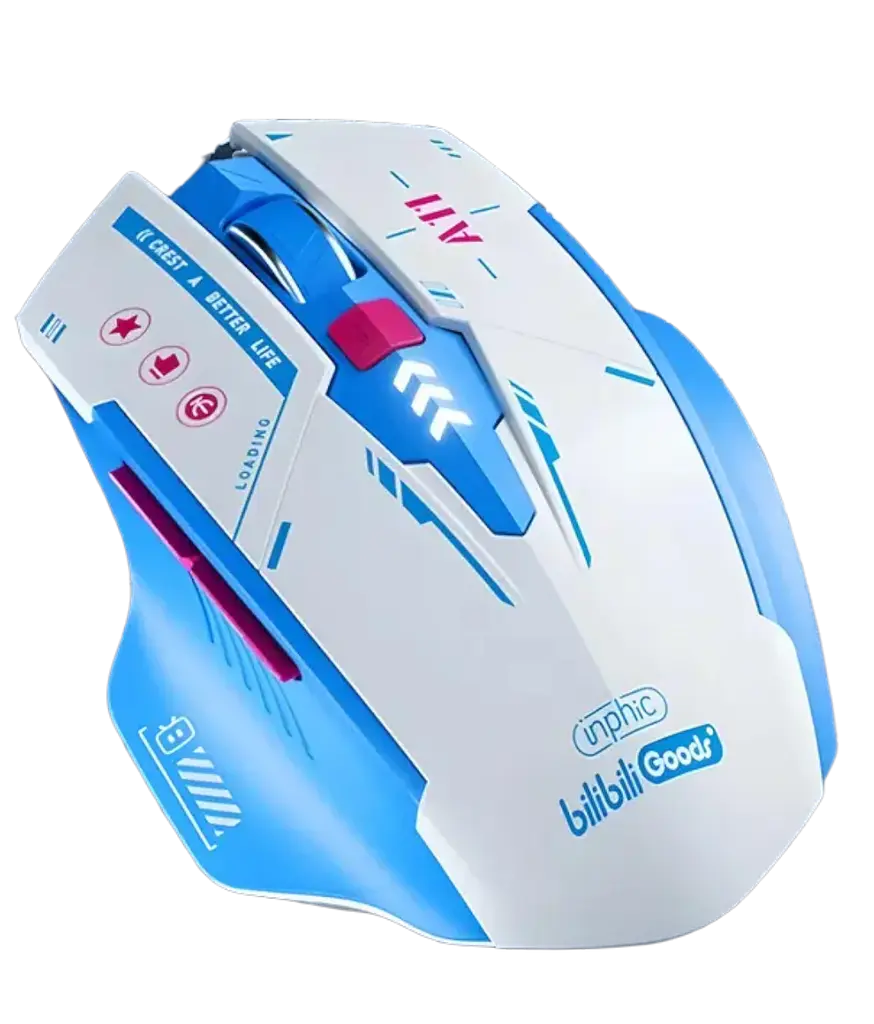 Миша INPHIC A11 White-Blue - фото 3