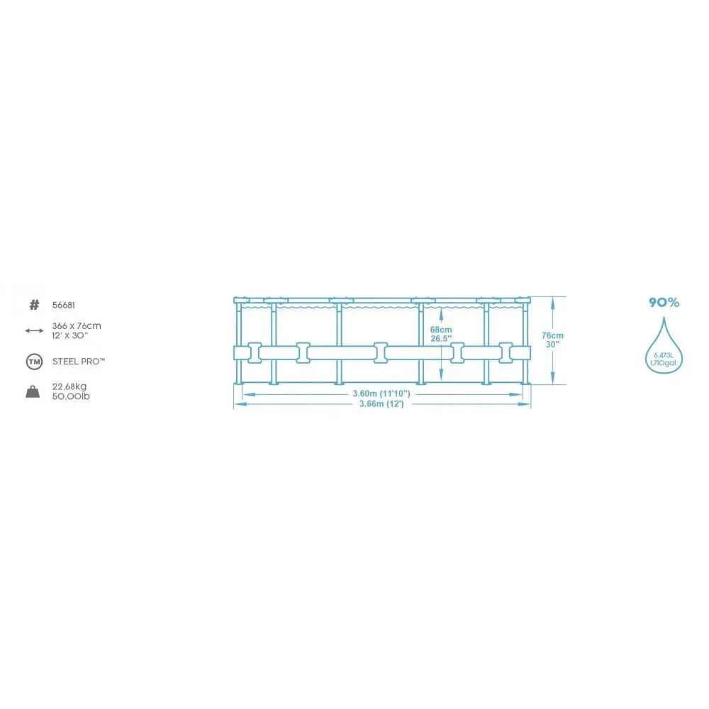 Басейн каркасний Bestway 56681 - фото 4