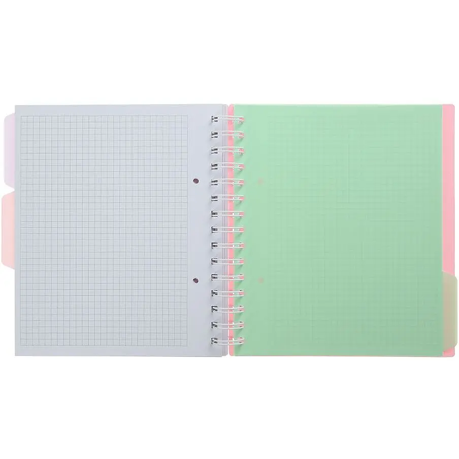 Зошит на пружині Buromax Pastel В5 (170x205) 120 аркушів 3 розділювачі рожевий (BM.24355912-10) - фото 5