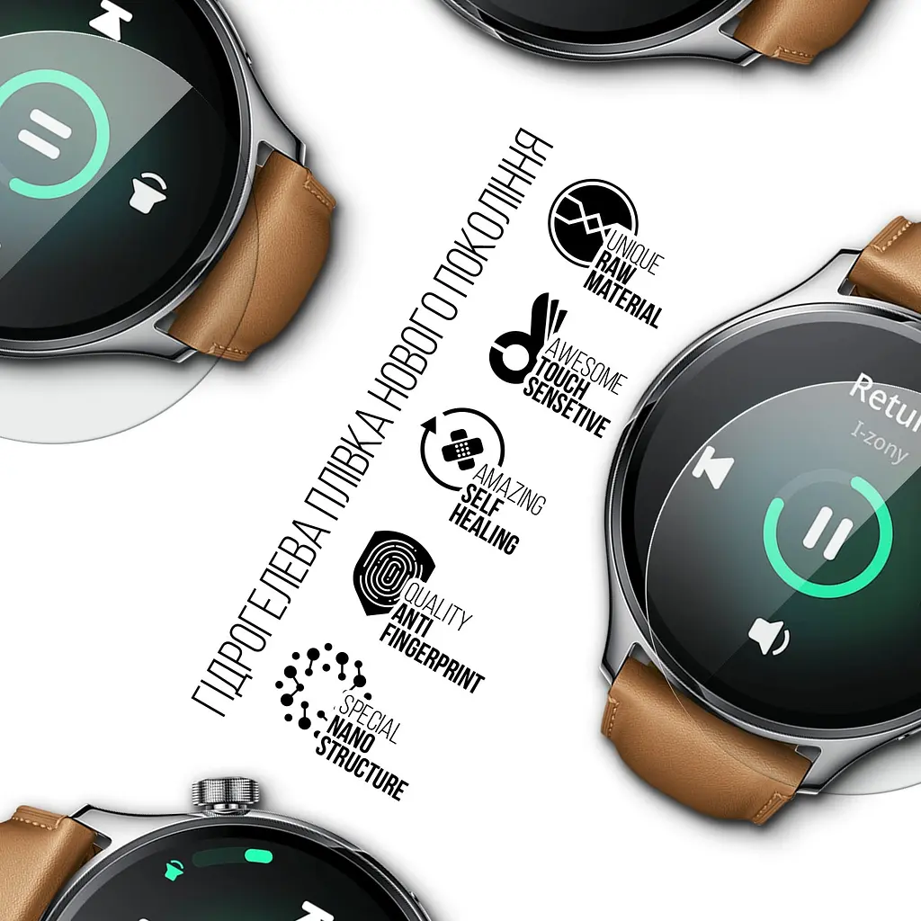 Гідрогелева плівка на годинники Xiaomi Watch S1 Pro ArmorStandart захисна плівка для смарт годинників прозора (ARM69728) - фото 2