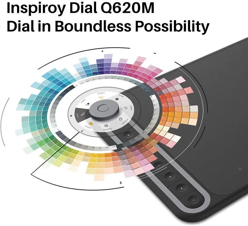 Графічний планшет Huion Inspiroy Dial Q620M + рукавичка - фото 3