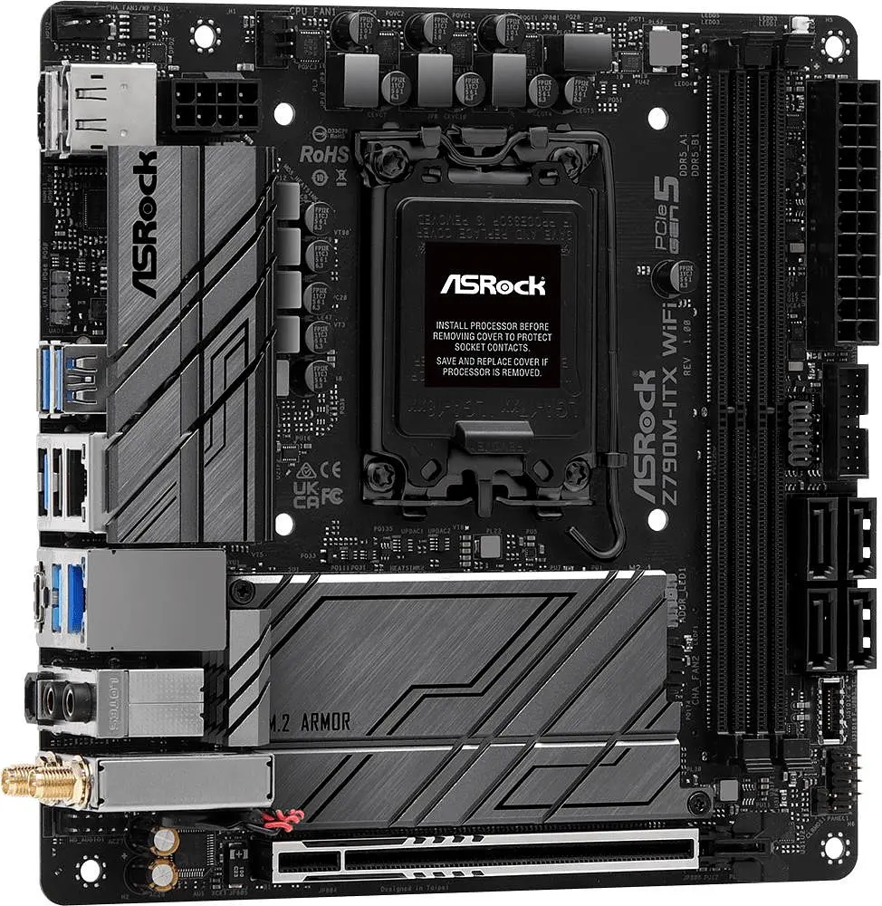 Материнська плата ASRock Z790M-ITX Wi-Fi LGA 1700 (Z790M-ITX WiFi) Б/В - фото 3