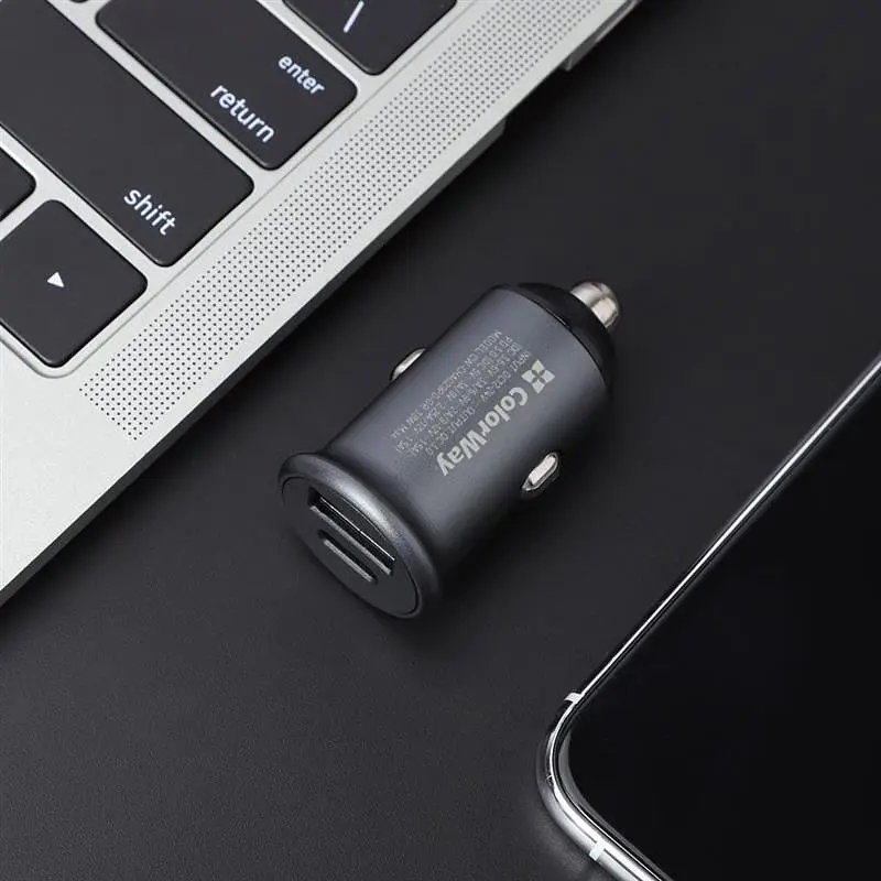 Автомобільний зарядний пристрій ColorWay (2USBx3A, 38W) Power Delivery Port+QC3.0 Gray (CW-CHA029PD-GR) - фото 6