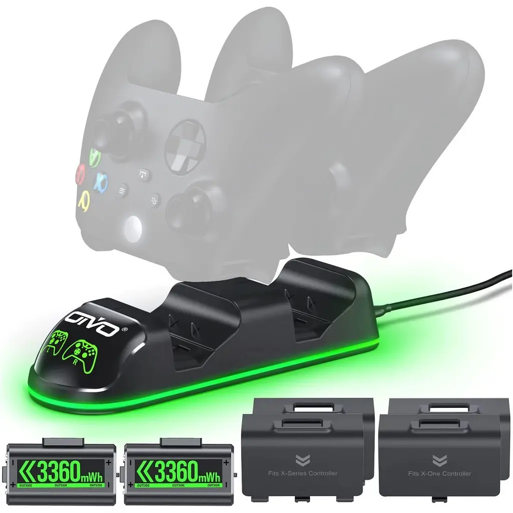 Зарядна станція OIVO IV-X131X Dual Charging Dock + 2 АКБ 3360mWh для Xbox Сontrollers One/Series [128692] - фото 3