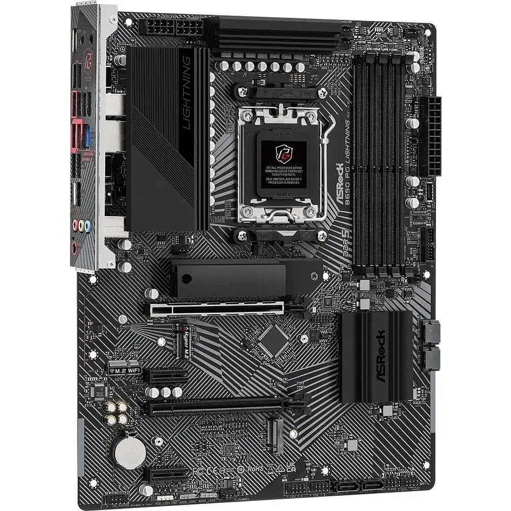 Материнська плата ASRock B650 PG Lightning (AM5/B650, 4xDDR5, 2xPCIex16, HDMI, 4xSATAІІІ, 3xM.2, 2.5GLan, 7.1ch, ATX) - фото 2