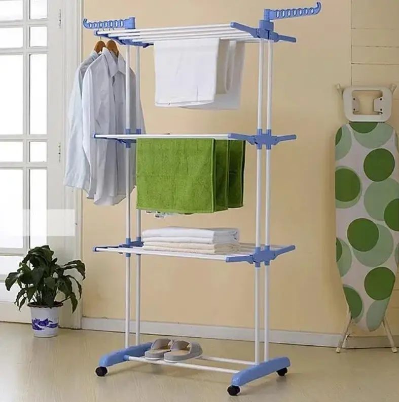 Багатоярусна сушарка для білизни, речей, одягу Garment rack with wheels складана - фото 7
