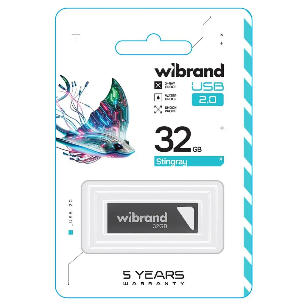 Flash Wibrand USB 2.0 Stingray 32Gb Grey - фото 2