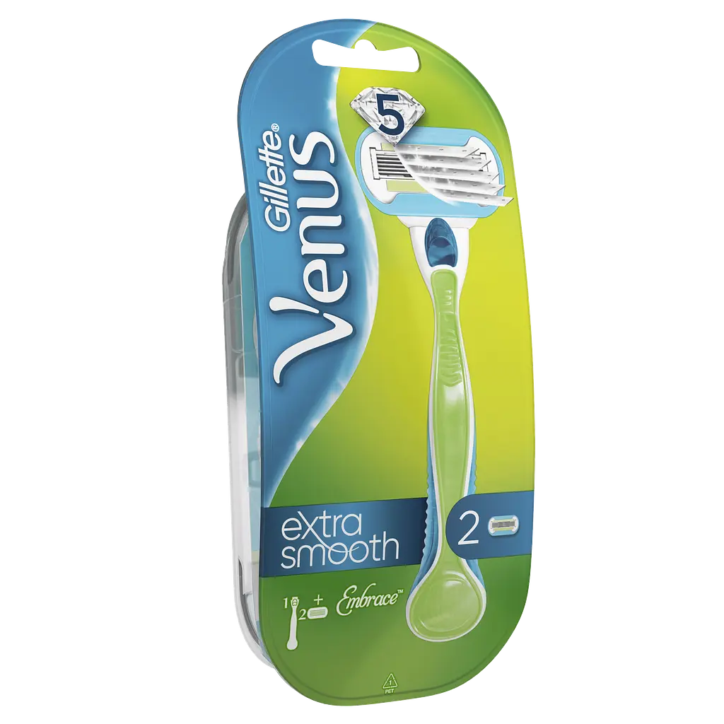 Станок для гоління жіночий Gillette Venus Extra Smooth Embrace c 2 змінними картриджами - фото 2