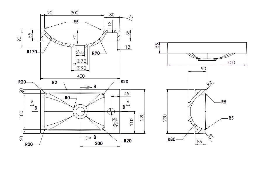 Раковина Fancy Marble Ida (400C) 1704101, Білий - фото 3
