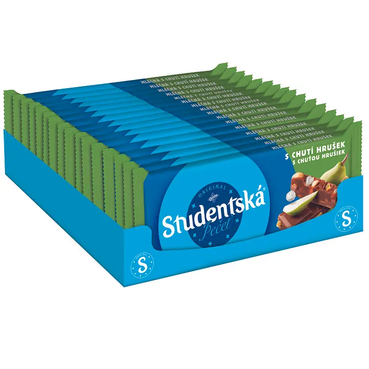 Шоколад молочний Studentska арахіс з желейними та грушевими шматочками 170 г (913960) - фото 3