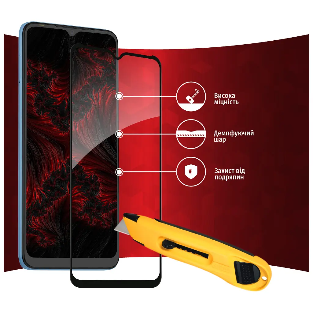 Стекло защитное Intaleo Full Glue Tecno Pop 5 LTE (1283126535376) - фото 4