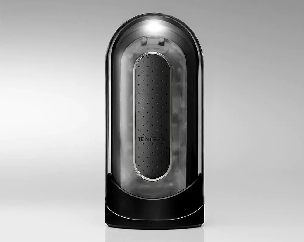 Мастурбатор Tenga Flip Zero Electronic Vibration Black із змінною інтенсивністю, розкладний, 18х7.5 (чорний) - фото 6