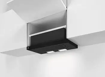 Electrolux Витяжка телескопічна, 59см, 410м.куб/год., чорний - фото 2