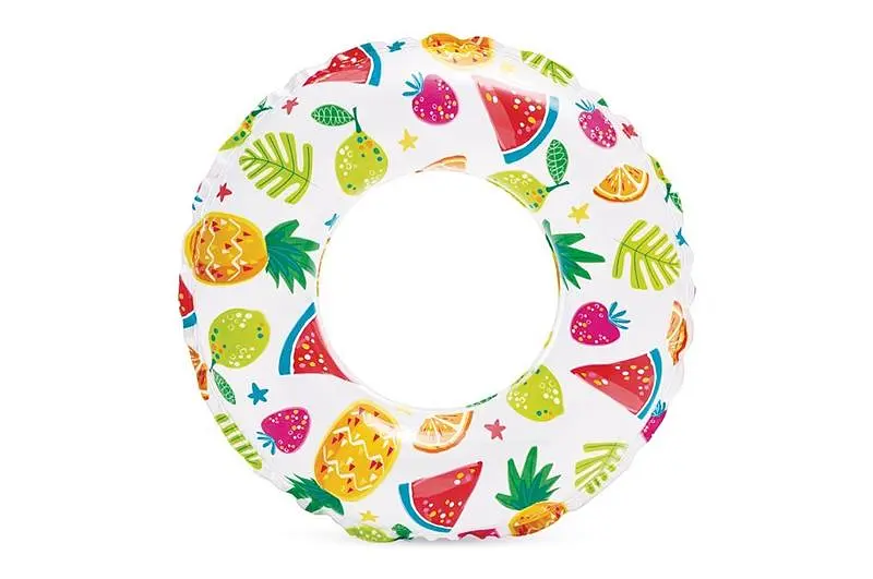 Надувне дитяче коло для плавання Intex Lively Print Swim Ring 59241 діаметр 61 см - фото 3