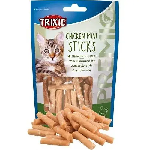 Ласощі для котів Trixie Premio Chicken Mini Sticks Мініпалички з куркою та рисом 50 г - фото 3