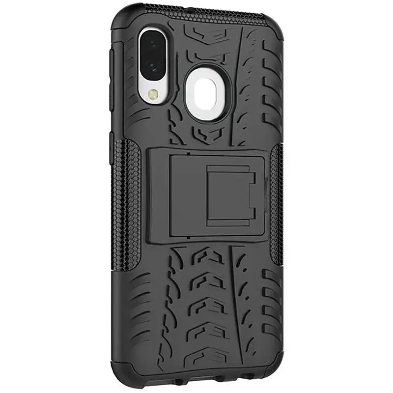 Чехол-накладка Toto Dazzle Kickstand 2 in 1 Case Samsung Galaxy A40 Black - фото 7