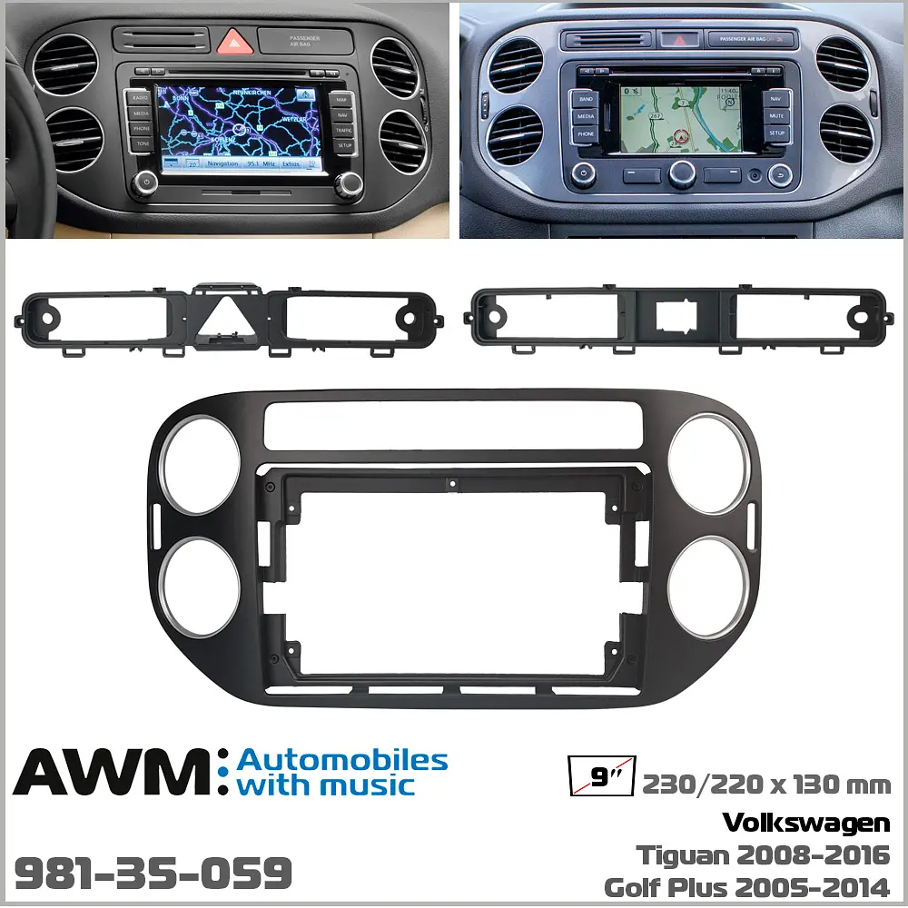 Переходная рамка Volkswagen Tiguan, Golf Plus AWM 981-35-059 - фото 7