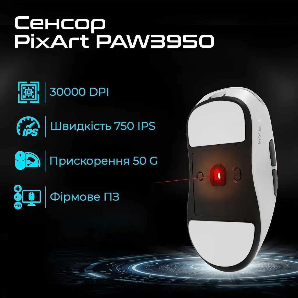 Мышь RAWM ES21Pro Black [ES21PRO.black] [150755] - фото 5