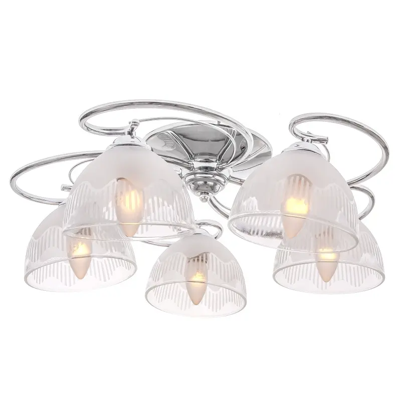 Люстра потолочная Brille в спальню E27 60W CH (LK-593C/5) - фото 4