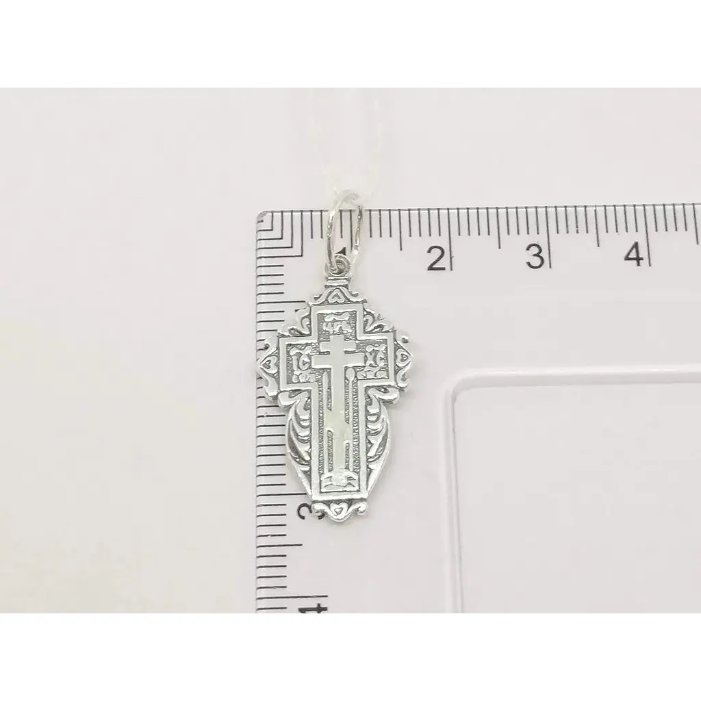 Серебряный крест-молитва Стерлинг 9. 34440 - фото 4