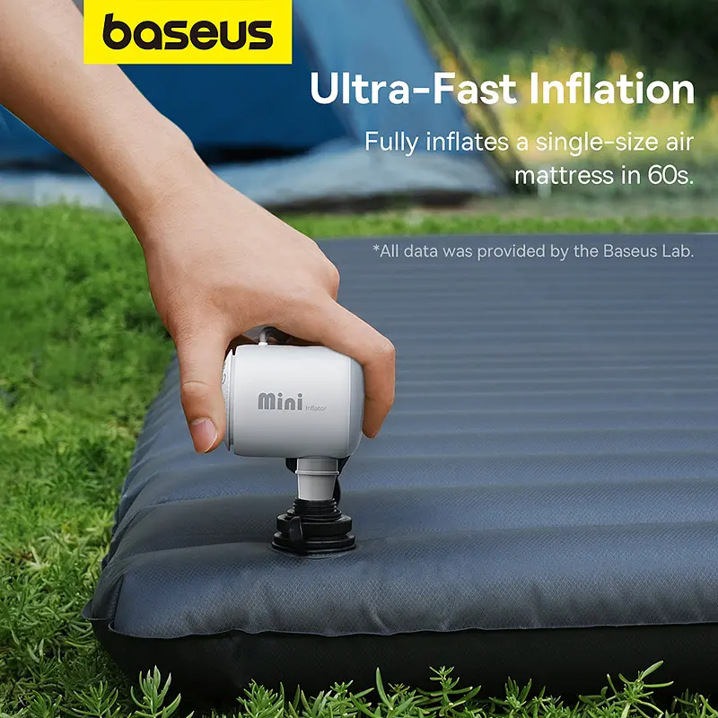 Портативний насос для матраців Baseus PocketGo Portable Air Pump Stellar White (C11157700221-00) - фото 4