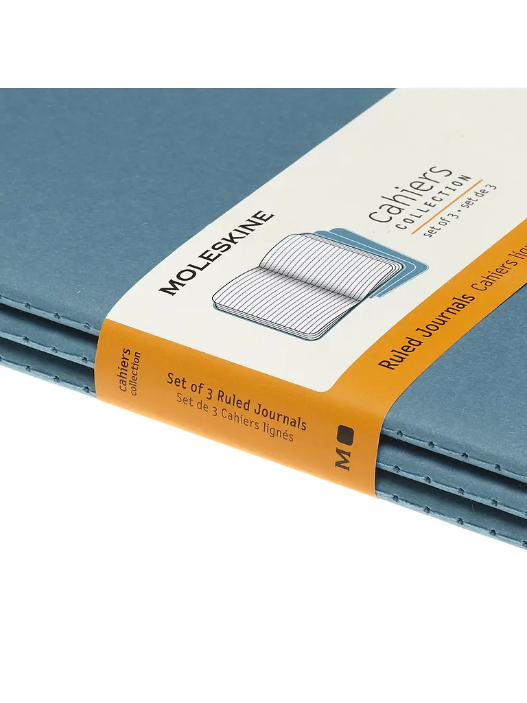 Записник Moleskine Cahier середній, Лінійка Жвавий Блакитний (CH016B44) - фото 5