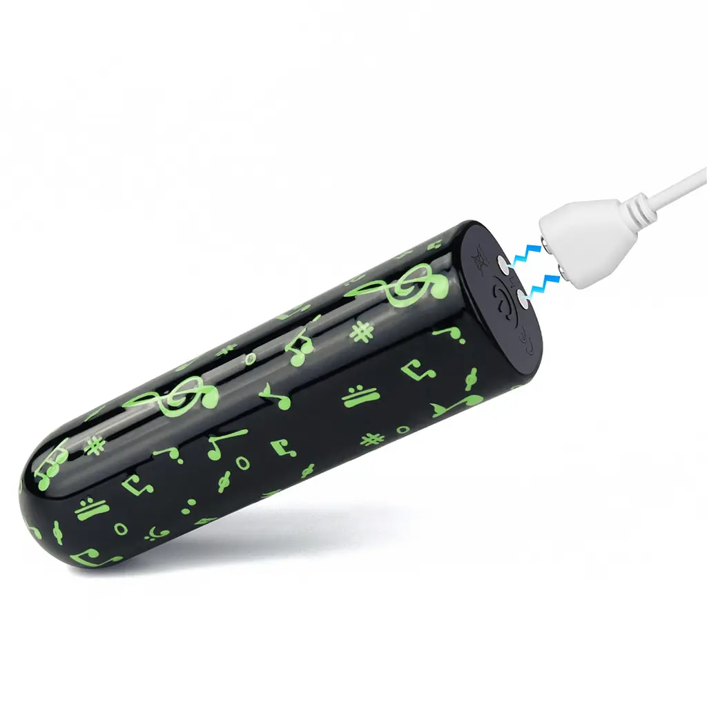 Вібратор для клітора Lovetoy Music Massager Glow In The Dark 8.5 см чорний - фото 7