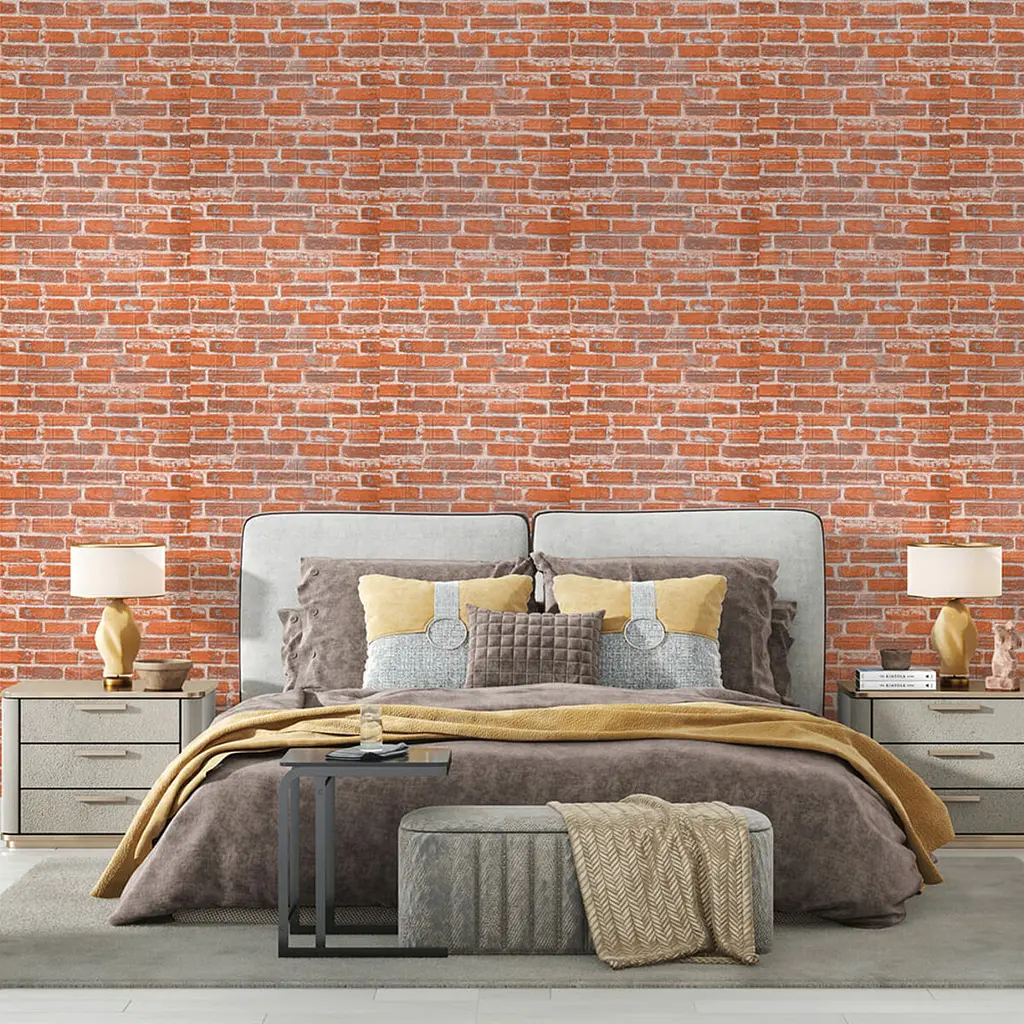 Самоклеюча 3D панель під руду катеринославу цеглу Sticker Wall 3080х700х3мм - фото 6