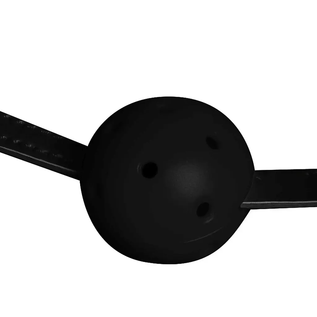 Маска-кляп Head Harness with Mouth Cover and Solid Ball Gag - Black Ouch! 36-OU895BLK 100291 - фото 3