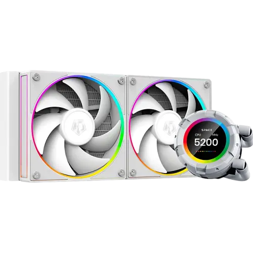 Водяне охолодження ID-Cooling Space LCD SL240 ARGB White - фото 3