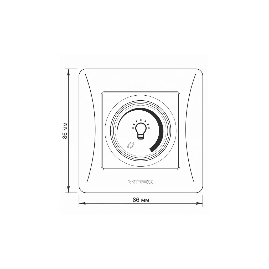Світлорегулятор Videx BINERA LED 200Вт чорний граф (VF-BNDML200-BG) - фото 5