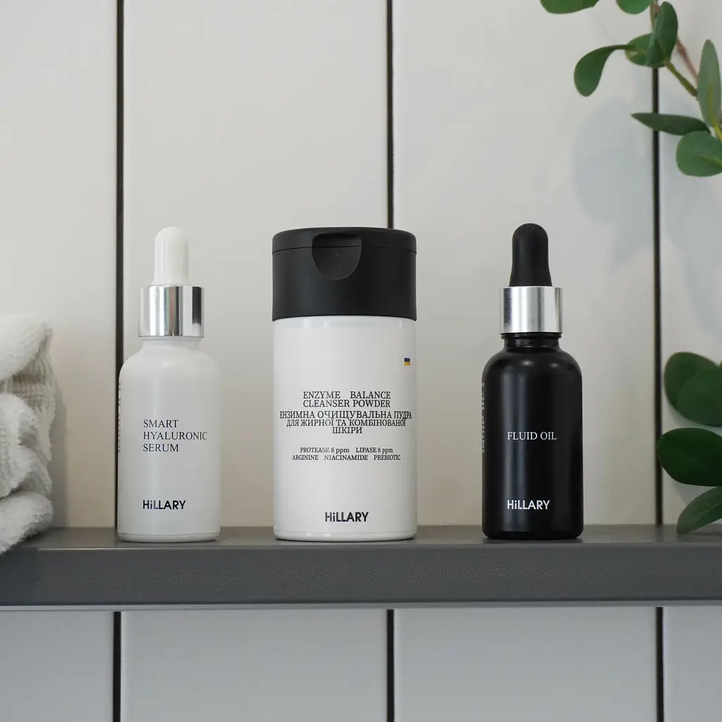 Набор Энзимное очищение и увлажнение для жирной и комбинированной кожи + Масляный флюид Hillary - фото 3