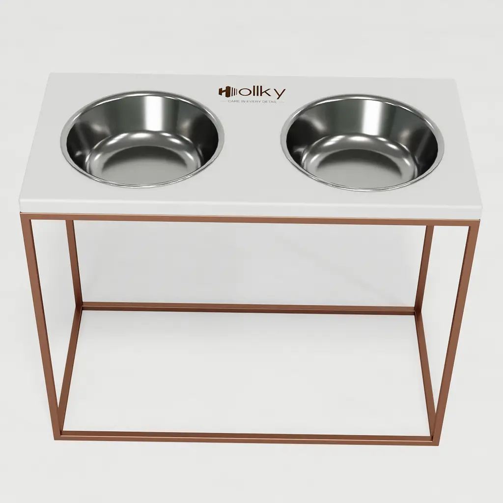 Hollky Base XL40 — миски на підставці для великих собак (2 × 1,8 л, висота 40 см) - фото 3