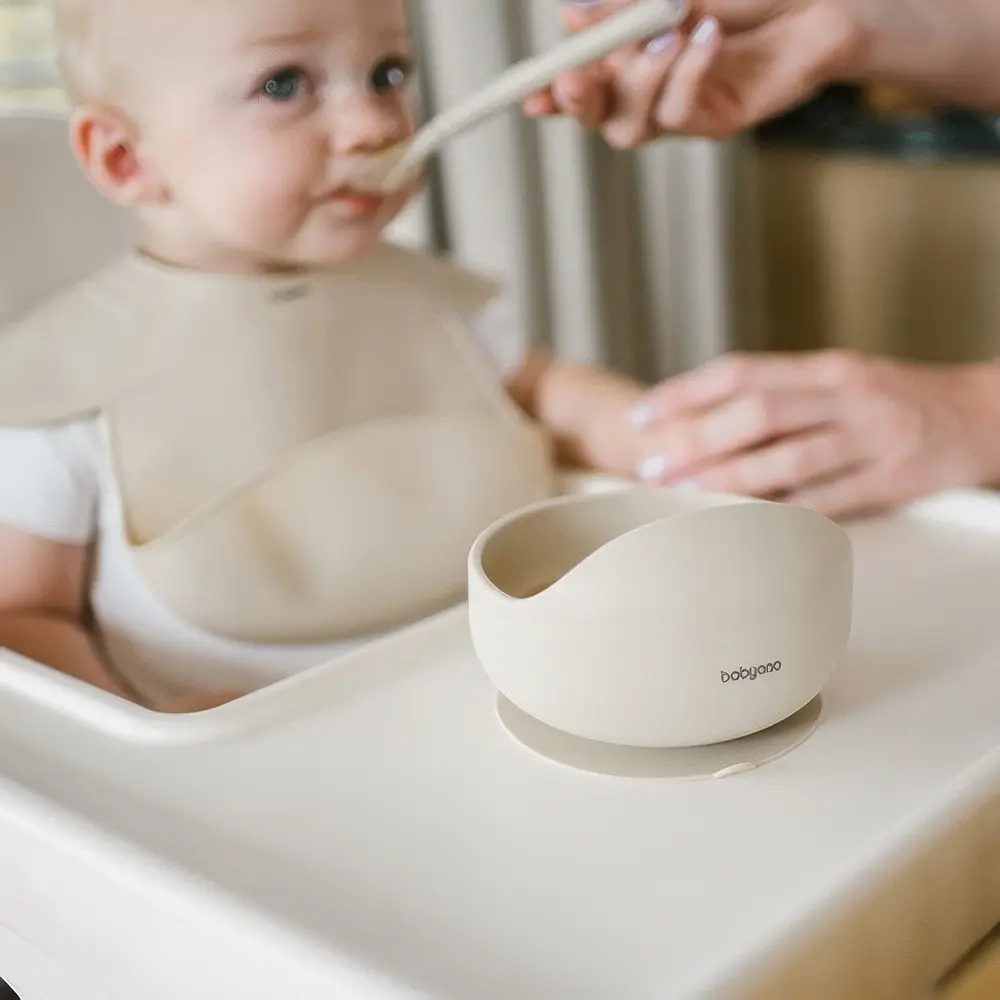 Мисочка BabyOno силиконовая с присоской бежевая (1481/04) - фото 4