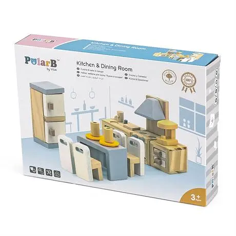 Дерев'яні меблі для ляльок Viga Toys PolarB Кухня та їдальня (44038) - фото 2