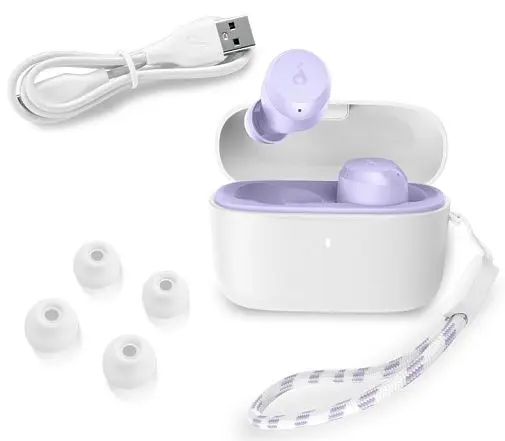 Беспроводные наушники Anker SoundCore A25i, TWS, IPX5, BT5.3, 9h, Purple UA UCRF - фото 3