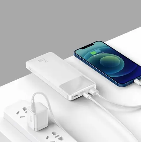Внешний акумулятор (Power Bank) Baseus Bipow Overseas 15W 10000mAh белый PPBD050002 / PPBD10 - фото 6