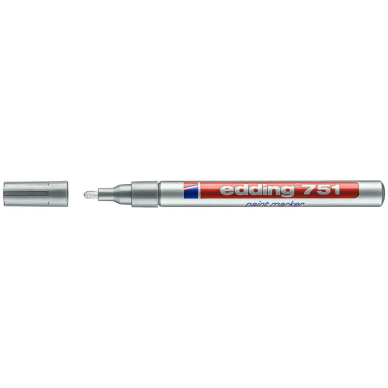 Маркер Edding Paint e-751 1-2 мм круглий срібний (e-751/54) - фото 1