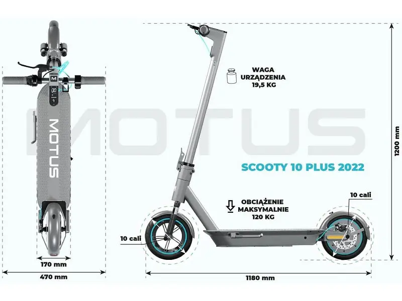 Электросамокат Motus Scooty 10 Plus 2022 - фото 10