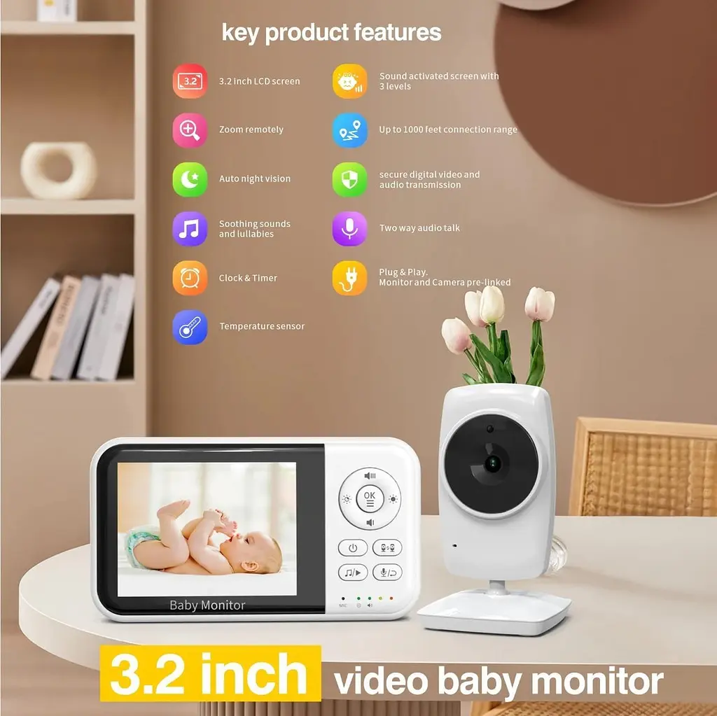 Видеоняня Baby Monitor MC632A с ночным видением и двухсторонним аудио - фото 9