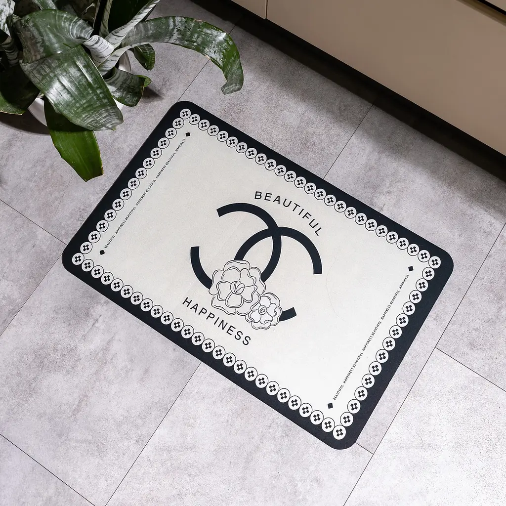 Придверний діатомітовий килимок Camellia 58×38 см Yiwu HP-42-125 - фото 2