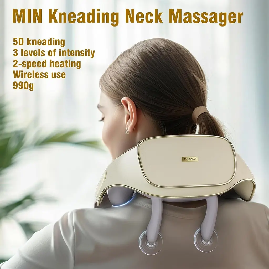 Масажер для шиї Deep Tissue Electric 3 режими масажу 2 температури 5D - фото 3