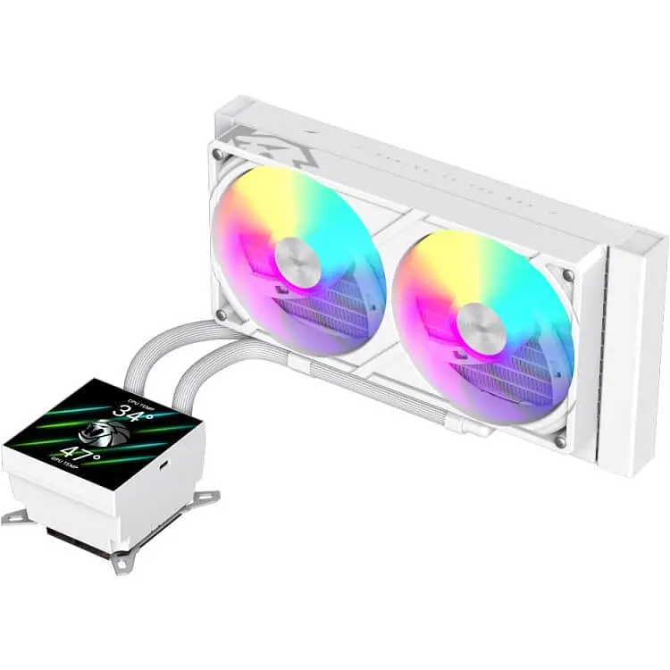 СВО GameMax Glacier 240 LCD White (GLACIER 240 LCD WH) - фото 2