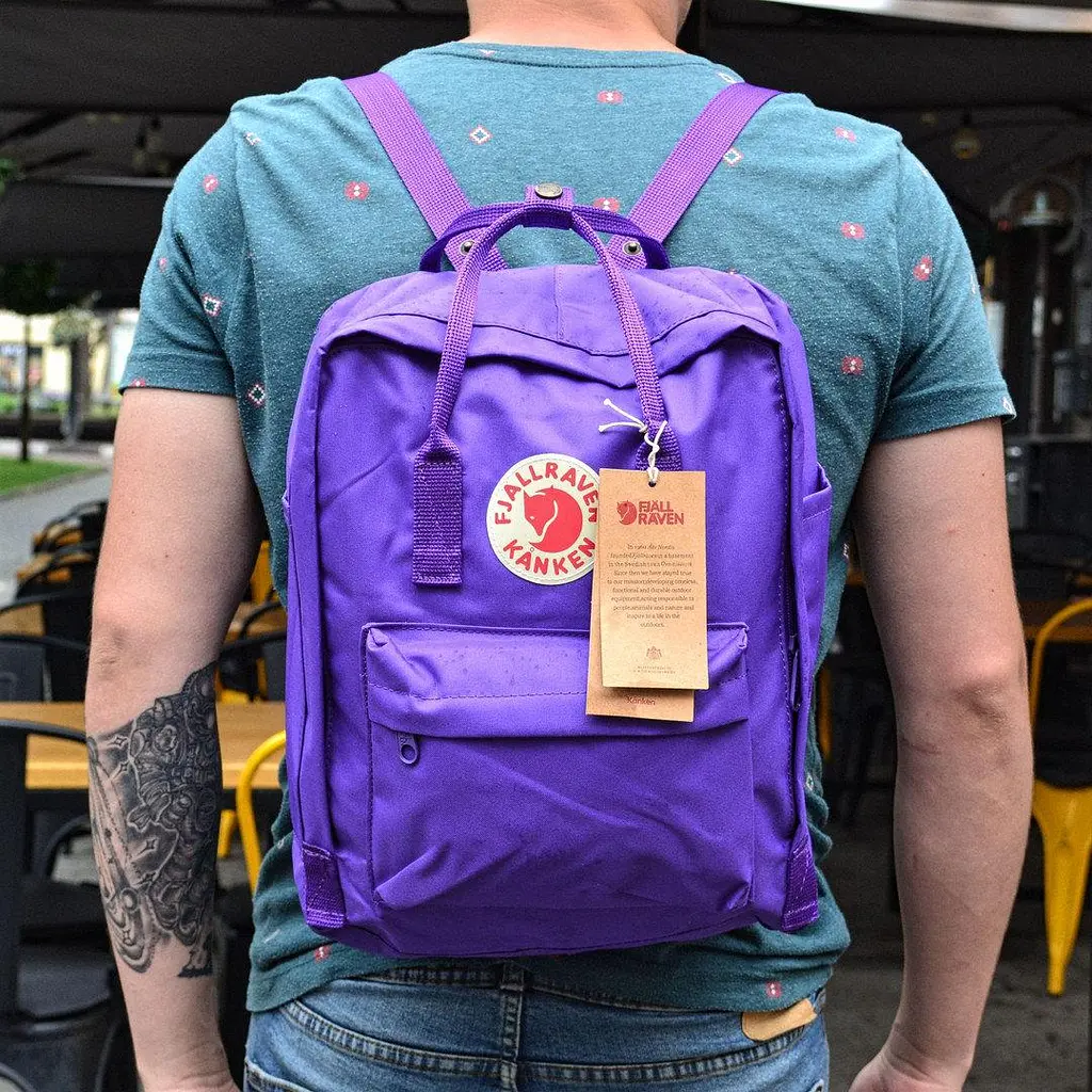 Рюкзак міський Fjallraven Kanken 16 л Classic Темно-фіолетовий - фото 4