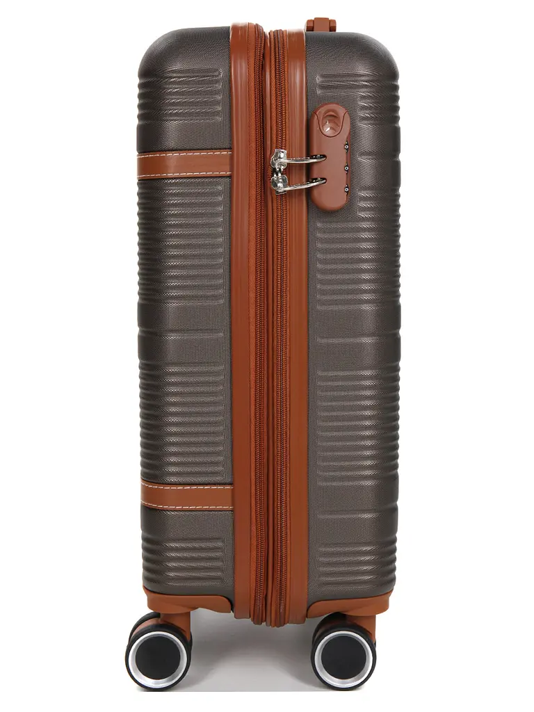 Валіза маленька S ABS-пластик Worldline Airtex 629 56×36×22см 38л Коричнева - фото 5