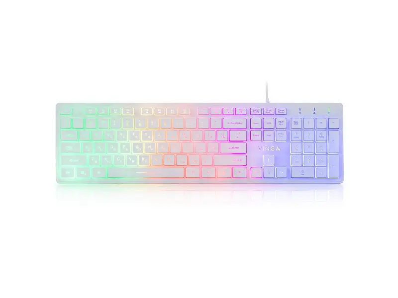 Клавіатура Vinga KB410 White