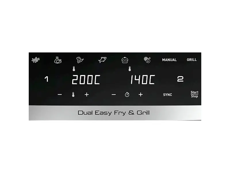 Мультипіч (аерофритюрниця) Tefal Dual Easy Fry & Grill Air Fryer EY905D10 - фото 4