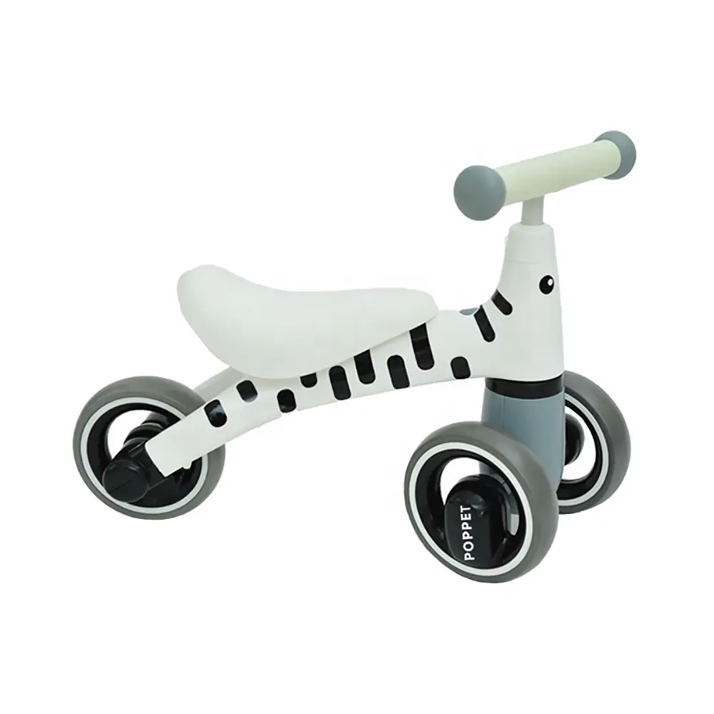 Дитячий триколісний біговел Poppet Зебра Беллі, сірий (PP-1602W) - фото 2