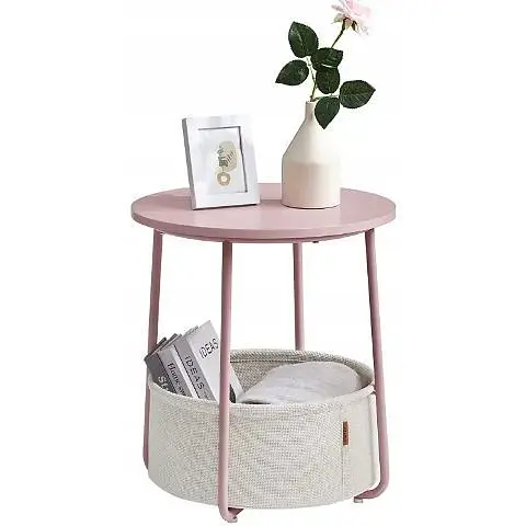 Журнальний столик Leobert Sharp з кошиком рожевий - фото 2