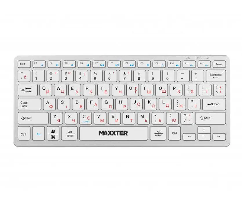 Клавиатура беспроводная Maxxter KBWC01S 2.4G Wireless Silver - фото 2